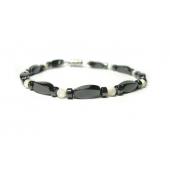 Magnet Clasp - 18cm Hematite Stone Beaded Bracelet